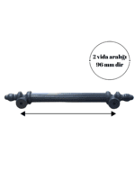 Kumru 96 Mm Çekmece Dolap Mobilya Kulpu Polimer Sert Plastik 96 Kumru Gri (1 Adet)-2.jpg