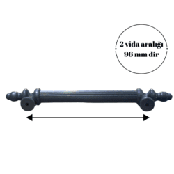 Kumru 96 Mm Çekmece Dolap Mobilya Kulpu Polimer Sert Plastik 96 Kumru Gri (1 Adet)-2.jpg