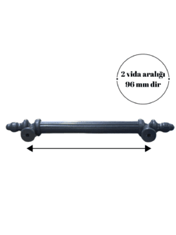 Kumru 96 Mm Çekmece Dolap Mobilya Kulpu Polimer Sert Plastik 96 Kumru Gri (1 Adet)-2.jpg