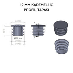 19 Mm Boru İçin Kademeli İçe Geçme Boru Tapası