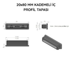 20x80 Mm Kademeli İç Profil Tapası Siyah-4.jpg