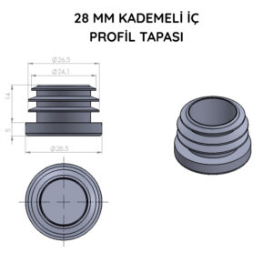 28 Mm Boru İçin Kademeli İçe Geçme Boru Tapası