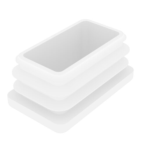 30x60 Mm Profil İçin Kademeli İçe Geçme Profil Tapası
