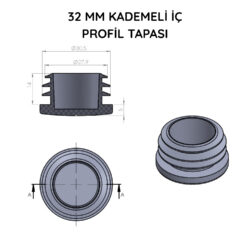 32 Mm Boru İçin Kademeli İçe Geçme Boru Tapası