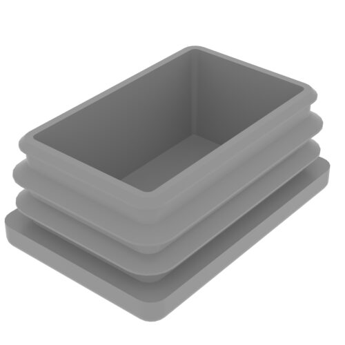 40x60 Mm Profil İçin Kademeli İçe Geçme Profil Tapası