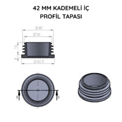 42 Mm Boru İçin Kademeli İçe Geçme Boru Tapası