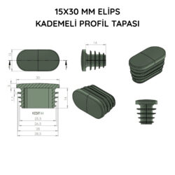 15x30 Mm Elips Kademeli Profil Tapası Siyah-4.jpg