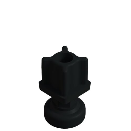 30x30 Mm Plastik 6 Köşe Rotil Ayak M10 - Profil Ayağı Tezgah Ayarlı Ayak Siyah-1.jpg