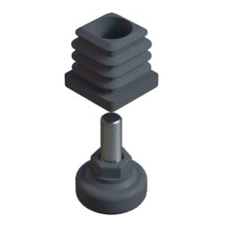 30x30 Mm Kademeli Plastik Rotil Ayak - Profil Ayağı Tezgah Ayarlı Ayak Antrasit Gri Ral7035-4.jpg