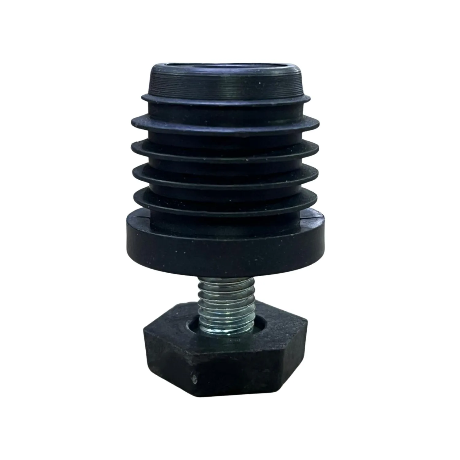 32 Mm Kademeli Plastik Rotil Ayak M10 - Boru Profil Ayağı Tezgah Ayarlı Ayak Siyah-1.jpg