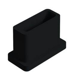 10x20 Mm Düz İç Profil Tapası Siyah-1.jpg