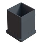 40x40 Mm Düz İç Profil Tapası 2 Mm Uzun Ral7035-1.jpg