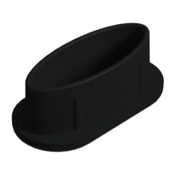 20x40 Mm Elips Kedi Gözü Profil Tapası Siyah-1.jpg