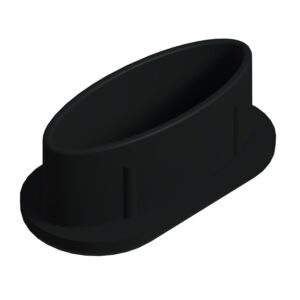 20x40 Mm Elips Kedi Gözü Profil Tapası Siyah-1.jpg