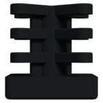 25x25 Mm İç Kelebek Profil Tapası Siyah-2.jpg