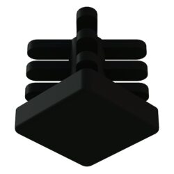 25x25 Mm İç Kelebek Profil Tapası Siyah-3.jpg