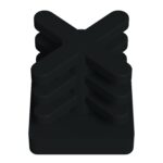 25x25 Mm İç Kelebek Profil Tapası Siyah-4.jpg