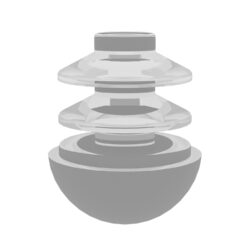 21 Mm Kademeli İş Profil Pabucu Küre (pvc) Şeffaf-2.jpg