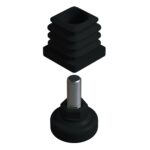 30x30 Mm Kademeli Plastik Rotil Ayak - Profil Ayağı Tezgah Ayarlı Ayak Siyah-1.jpg