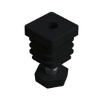 30x30 Mm Kademeli Plastik 6 Köşe Rotil Ayak M10 - Profil Ayağı Tezgah Ayarlı Ayak Siyah-1.jpg