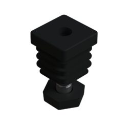 30x30 Mm Kademeli Plastik 6 Köşe Rotil Ayak M10 - Profil Ayağı Tezgah Ayarlı Ayak Siyah-1.jpg