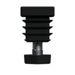 30x30 Mm Kademeli Plastik 6 Köşe Rotil Ayak M10 - Profil Ayağı Tezgah Ayarlı Ayak Siyah-2.jpg