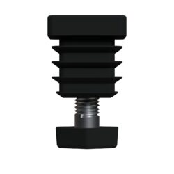 30x30 Mm Kademeli Plastik 6 Köşe Rotil Ayak M10 - Profil Ayağı Tezgah Ayarlı Ayak Siyah-2.jpg