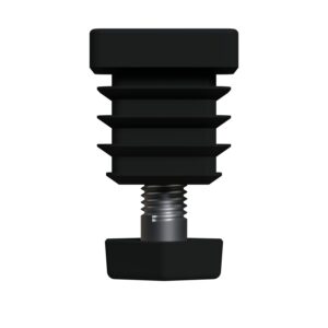 30x30 Mm Kademeli Plastik 6 Köşe Rotil Ayak M10 - Profil Ayağı Tezgah Ayarlı Ayak Siyah-2.jpg