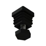 30x30 Mm Kademeli Plastik 6 Köşe Rotil Ayak M10 - Profil Ayağı Tezgah Ayarlı Ayak Siyah-3.jpg