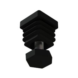 30x30 Mm Kademeli Plastik 6 Köşe Rotil Ayak M10 - Profil Ayağı Tezgah Ayarlı Ayak Siyah-3.jpg