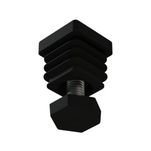 30x30 Mm Kademeli Plastik 6 Köşe Rotil Ayak M10 - Profil Ayağı Tezgah Ayarlı Ayak Siyah-3.jpg