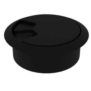 Masaüstü Kablo Kanalı Çap: 60 Mm Siyah-4.jpg