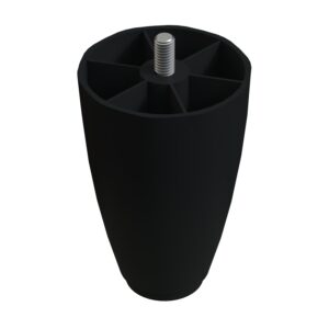 12 Cm M8 İnce Diş (siyah) Plastik Mobilya Yükseltici Koltuk Kanepe Armut Ayağı Ayakları-1.jpg