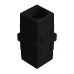 40x40mm Düz Profil Ara Bağlantı Aparatı Dolu Siyah-1.jpg