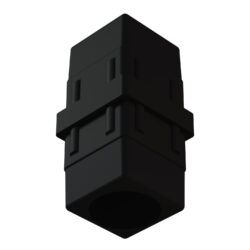 40x40mm Düz Profil Ara Bağlantı Aparatı Dolu Siyah-3.jpg