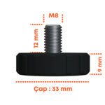 M8 Tırnaklı Çap 33 Mm M8x15 Siyah-1.jpg