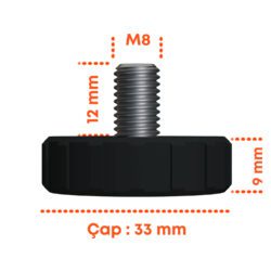 M8 Tırnaklı Çap 33 Mm M8x15 Siyah-1.jpg