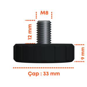 M8 Tırnaklı Çap 33 Mm M8x15 Siyah-1.jpg