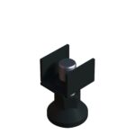 40x40 Mm U Geçme Plastik Rotil Ayak M12 - Profil Ayağı Tezgah Ayarlı Ayak Siyah-1.jpg