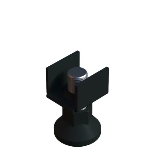 40x40 Mm U Geçme Plastik Rotil Ayak M12 - Profil Ayağı Tezgah Ayarlı Ayak Siyah-1.jpg