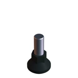 40x40 Mm U Geçme Plastik Rotil Ayak M12 - Profil Ayağı Tezgah Ayarlı Ayak Siyah-2.jpg