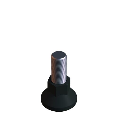 40x40 Mm U Geçme Plastik Rotil Ayak M12 - Profil Ayağı Tezgah Ayarlı Ayak Siyah-2.jpg