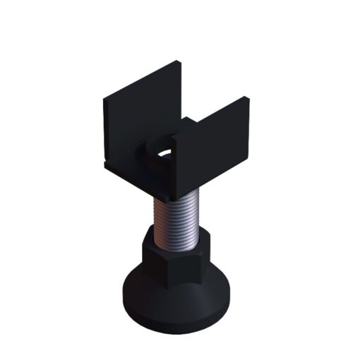 40x40 Mm U Geçme Plastik Rotil Ayak M12 - Profil Ayağı Tezgah Ayarlı Ayak Siyah-4.jpg