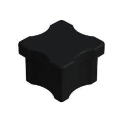 25x25 Mm Düz Konferans Sandalyesi Tapası Siyah-1.jpg