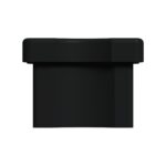 25x25 Mm Düz Konferans Sandalyesi Tapası Siyah-2.jpg