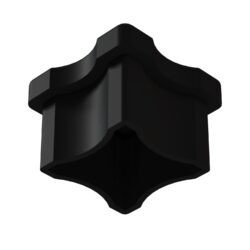 25x25 Mm Düz Konferans Sandalyesi Tapası Siyah-3.jpg