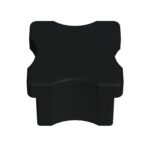 25x25 Mm Düz Konferans Sandalyesi Tapası Siyah-4.jpg