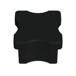 25x25 Mm Düz Konferans Sandalyesi Tapası Siyah-4.jpg