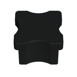 25x25 Mm Düz Konferans Sandalyesi Tapası Siyah-4.jpg