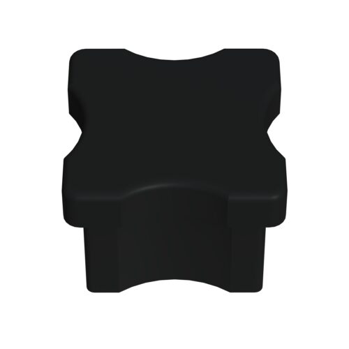 25x25 Mm Düz Konferans Sandalyesi Tapası Siyah-4.jpg
